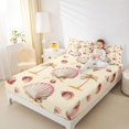 thumbnail image 2 of Manfei Ocean Theme Shell Fitted Sheet Full,Hawaii Holiday Coconut Tree Bed Set,3-Piece,1 Fitted Sheet and 2 Pillowcases, 2 of 6