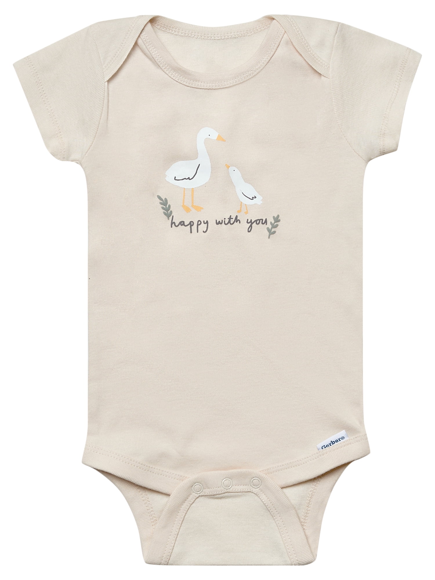 Gerber Gender Neutral Short Sleeve Onesies, 6-Pack, Sizes Newborn - 18 Months
