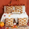 thumbnail image 6 of Fall Pillow Covers 16x16 inch Set of 2 Fall Decoration Orange Thick Lines Pumpkin Decor White Autumn Outdoor Pillow Cover Thanksgiving Decoration for Home Couch 118B, 6 of 6