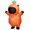 Orange, variant on Halloween Boys Romper Jumpsuit Inflatable Capybara Summer Carnival Party Performance Outfit For Kids Play