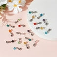 thumbnail image 4 of 96 Pcs Bicone Glass Clip on Charm 12 Colors Birthstone Charm Drop Bead with Clasps Bicone Crystal Pendant for Necklace Bracelet Jewelry Making 20mm, 4 of 7