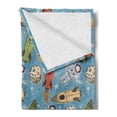thumbnail image 2 of Space Soft Flannel Fleece Blanket, Hand Drawn Astronauts with Rockets and Moon People in the Space Doodle Sketch Style, Cozy Plush for Indoor and Outdoor Use, 60" x 80", Multicolor, by Ambesonne, 2 of 5