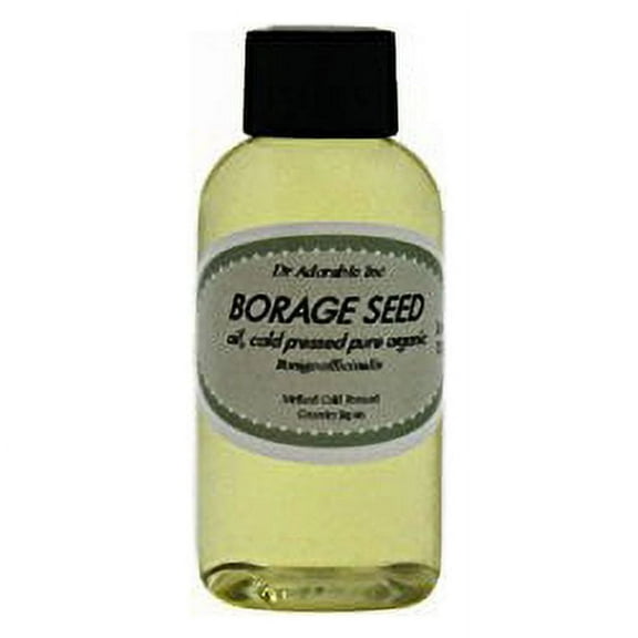 Dr. Adorable - 100% Pure Borage Seed Oil 20% GLA Organic Cold Pressed Natural Hair Skin Care Anti Aging - 2 oz