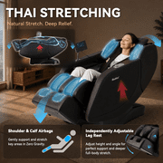 iBooMas 4D SL Track Full Body Massage Chair 3-Stage Zero Gravity Massage Chairs and Recliners with Heating, Bluetooth, Voice Prompts & App Control, Brown