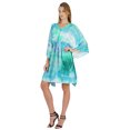 thumbnail image 3 of Bimba Printed Caftan Gown Maxi Robe Dress For Women Beachwear Short Swimsuit Cover Up, 3 of 7
