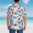 thumbnail image 4 of Fuzoiu Retro Butterfly Print Hawaiian Shirt for Men, Summer Beach Casual Short Sleeve Button Down Shirts, Men’s Beach Summer Shirts with Pocket,Medium, 4 of 7