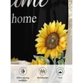 thumbnail image 6 of Sheer Curtains 84 Inches Long 2 Panels Set for Living Room, Sunflower Semi Sheer Curtains for Windows, Farmhouse Yellow Floral Vintage Plant Black Voile Window Treatments Rod Pocket Curtain, 6 of 7