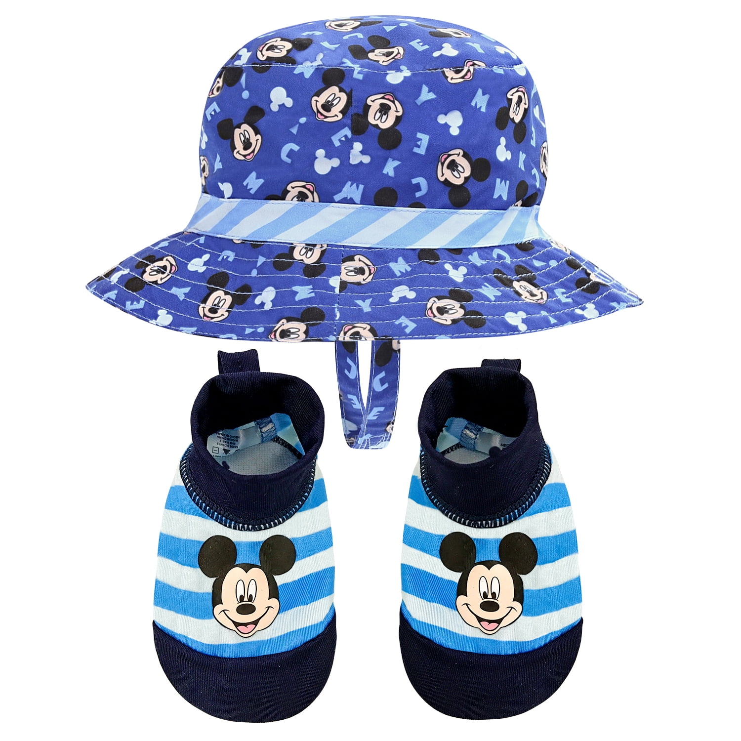 Mickey Mouse baby toddler swimming beach costume with sun flap hat Primark BNWT 
