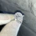 thumbnail image 3 of Women's 3Ct Pear Cut Diamond Halo Engagement Ring 14K White Gold Plated, 3 of 5