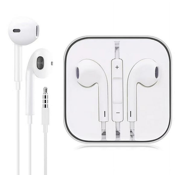 Wired Earbuds, White 155 Round Hole (Apple Tuning Only) In-Ear Headphones with Microphone, In-Ear Wired Stereo In-Ear Headphones Bass Earbuds, Compatible with iPhone and Android Smartphones, iPad MP3,