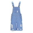 thumbnail image 5 of Gamivast Mens Denim Shorts Bib Overall Jean Romper Casual Loose Fit Walkshort Button Pockets Summer Jumpersuit Blue L Orders Placed by Me to be Delivered, 5 of 7