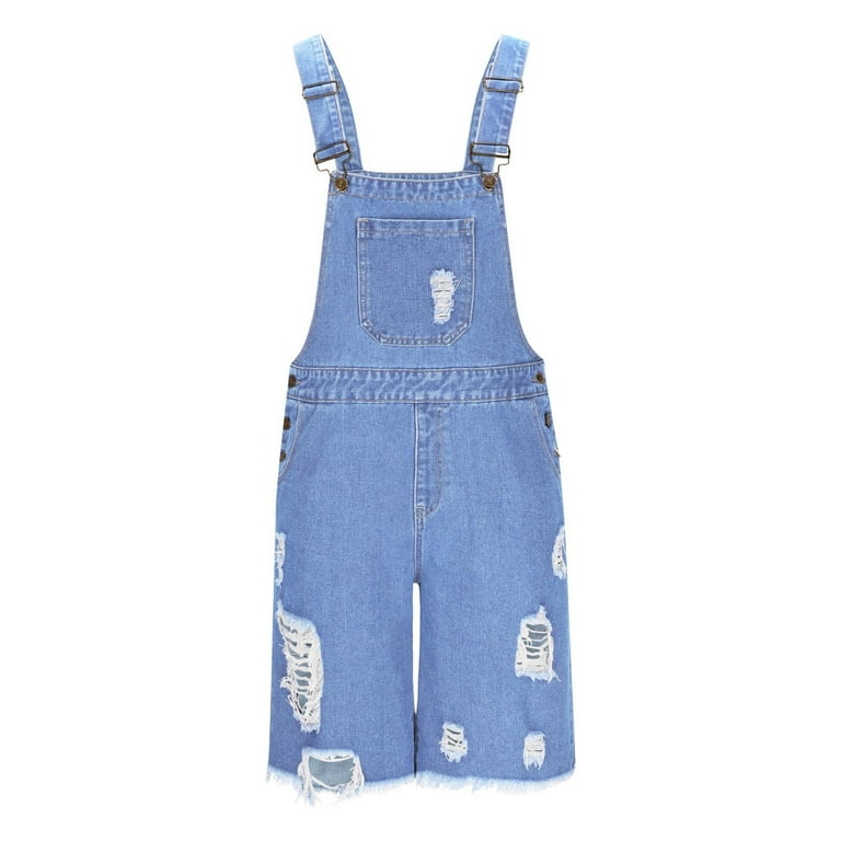 DDAPJ pyju 2025 Denim Overalls for Men Jean Shorts Jumpsuit