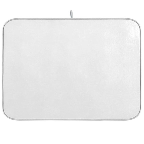joogoo White Dish Drying Mat Kitchen Counter Absorbent Drying Pad 18x24 in Drainer Rack
