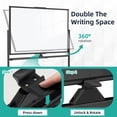 thumbnail image 4 of QUEENLINK Rolling Whiteboard on Wheels,72" x 40" Double-Sided Mobile White Board with Stand, Black, 4 of 10