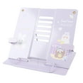 thumbnail image 2 of Small Metal Desk Book Stand, Adjustable Book Holder, Cute Book Stand for Reading, with Exquisite Pattern Design, Stable and Portable for Recipes, Textbooks, Tablet, Music Books, 2 of 7
