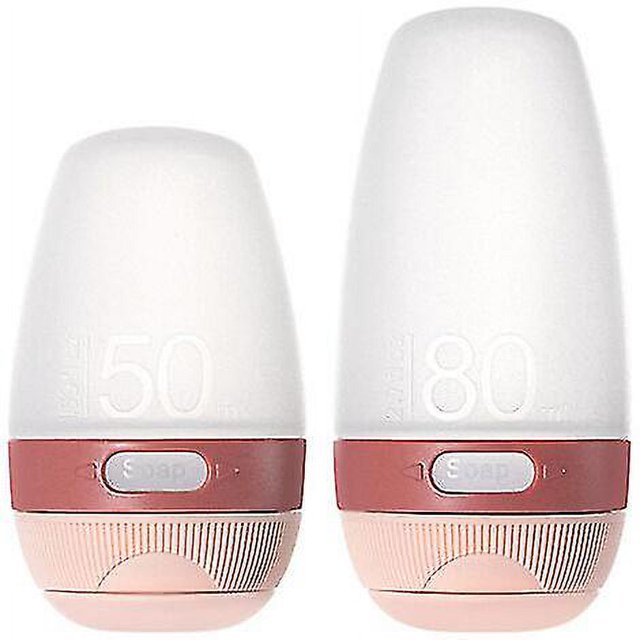 Bouteille Distributrice en Silicone à Presser Maison Voyage Portable Lot Bouteille de Rangement - (50ml+80ml)