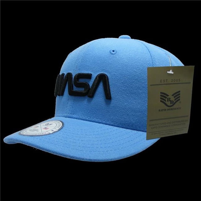 Rapid Dominance NAS5-WO-SKY Worm NASA Deluxe Cap, Sky - One Size