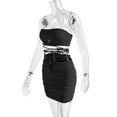 thumbnail image 4 of Summer New Sexy Strap Camisole Two-Piece Dress Women's Tie Pleated Bodycon Dress, 4 of 6