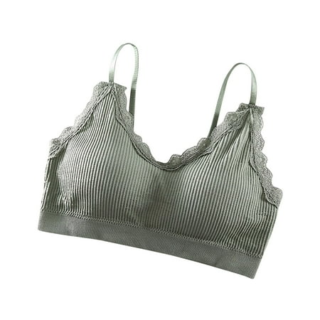 Womens Bras Dgankt Lace Sexy Lace Style Bottom Breast Plunge Anti-Shine Sports Underwear Bra On Clearance