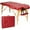 Red, variant on Patiojoy Portable Massage Table Adjustable Spa Bed Wooden Legs with Face Cradle & Carry Case White