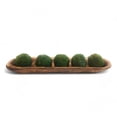 thumbnail image 2 of 18"-21.5" Baguette Dough Bowl Three Colors,  The New Dawn Decorative Wood Bowl, Table Center Piece, Wood Bowl + Moss Balls, 2 of 17