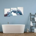 thumbnail image 3 of Abstract Picture Decor Wall Art Modern Simple Style for Bedroom Living Room Blue Walls Decoration 12"x16"x3 Panel, 3 of 6