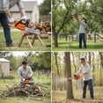 thumbnail image 6 of Mohsoe 12 Inch Gas Chainsaw 2-Stroke, Top Handle Cordless Chain Saw with ABS & Metal Construction, Automatic Oil Supply, Anti-Vibration Grip, Lightweight 8 lbs for Forest Cutting Family Logging, 6 of 6