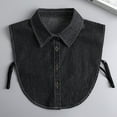 thumbnail image 2 of LoudSung False Collar Detachable Half Shirt Blouse Fake Collar Denim Design Elegant for Women Girls, 2 of 6