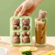 thumbnail image 3 of Nueva bandeja de hielo de cuatro rejillas con forma de oso, molde de silicona para helado casero, paletas de helado, bandeja de hielo amarilla, 3 of 7