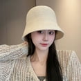 thumbnail image 3 of SikaFu Woven Hollow Straw Hats Summer Outdoor Beacon Holiday Bucket Hat Anti -Ultraviolet Shading Sun Hat, 3 of 9