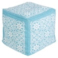thumbnail image 1 of Surya 18 x 18 in. Outdoor Floral Pouf, 1 of 2