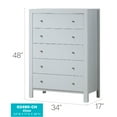 thumbnail image 2 of Glory Furniture Burlington 5-Drawers Bedroom Chest in White, 2 of 8