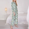 thumbnail image 3 of Yiaed Tulips Flowers Print Pajamas Women's Long Sleeve Sleepwear Soft Button Down Loungewear Pjs Lounge Set Nightwear Womens Pajama Pants-Large, 3 of 7