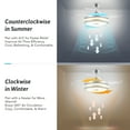 thumbnail image 5 of Wayshire 42" Retractable 4 Blade Ceiling Fan ,3 speeds & timer sets, with Light Remote Bluetooth App More, Chrome, 5 of 12