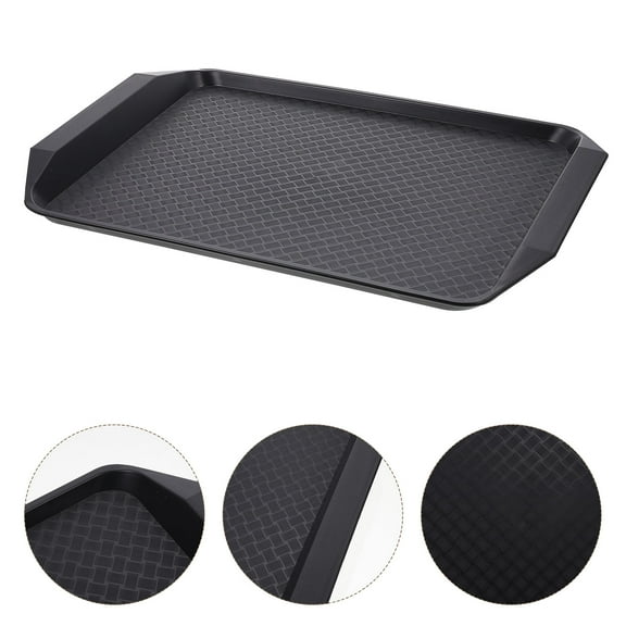 HEANUJJ Household Serving Tray Black Plastic 1Set