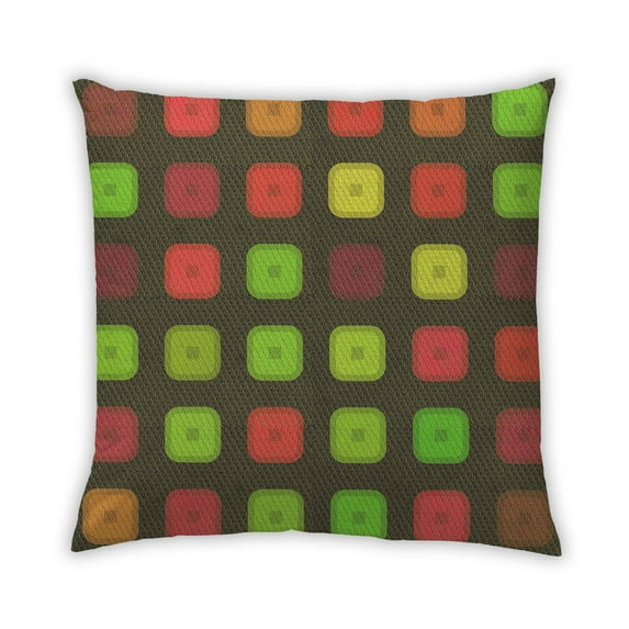 Ahgly Company Outdoor Square Contemporary Throw Pillow, 18 inch by 18 inch