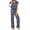 Navy Floral, variant on Women Pajama Sets 2 Piece Long Sleeve Pajama Sets With Long Printed Jogger Pants Sleepwear Loose Lounge Sets