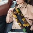 thumbnail image 2 of Autumn Sunflower Seatbelt Pillow - Plush Mastectomy Car Cushion - Vintage Floral Design for Post Surgery Comfort - Chest Protection & Recovery Aid, 2 of 5