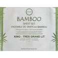 thumbnail image 3 of Cotton House - Bamboo Sheet Set, Hypoallergenic, King Size, Pink, 3 of 4