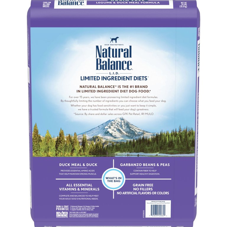 Natural Balance L.I.D. Limited Ingredient Diets Legume Duck Meal