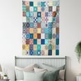 thumbnail image 4 of Moroccan Decor Wall Hanging Tapestry, Mega Patchwork Pattern with Different Colorful Arabic Figures Original Tunisian Artful Theme, Bedroom Living Room Dorm Accessories, 60 X 80 Inches, by Ambesonne, 4 of 5