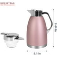 thumbnail image 6 of SSAWcasa 61oz Thermal Coffee Carafe Stainless Steel Double Wall Vacuum Thermos Thermal Flask Coffee Dispenser Insulated Coffee Carafes Keeping Coffee Water and Tea 12 Hours Hot, 24 Hours Cold (Pink), 6 of 8