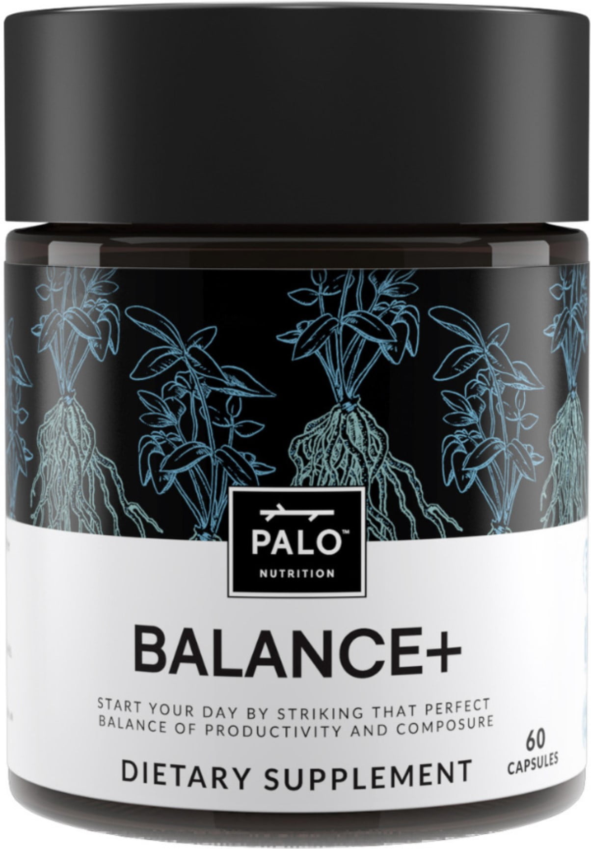 PALO Balance Stress and Anxiety Relief Supplement - Natural Daily Energy Boost Mix with Ashwagandha, Rhodiola, Astragalus and L-Tyrosine to Elevate Mood and Relax The Mind