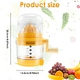 thumbnail image 2 of Manual Lemon Juicer Hand Crank Juice Extractor with Ergonomic Handle Buffer Non Slip Grip for Citrus Fruit Juicing, 2 of 11