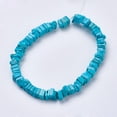 thumbnail image 2 of Natural Magnesite Beads Strands Dyed Square Heishi Beads Thin Slice Beads Cyan 5x5x1.5~3mm Hole: 1mm 76pcs/strand 6.69 inch, 2 of 3