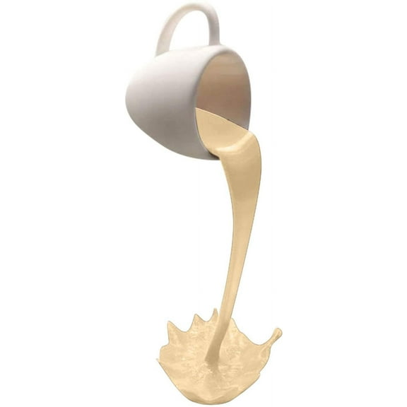 Rungungde Mini Floating Coffee Cup Mug Sculpture Decor, Coffee Bar Kitchen Decor Accessories, Magic Pouring Spilling Coffee Mugs for Cafe, Novelty Funny Coffee Cups for Restaurant Art Decorations