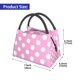 thumbnail image 2 of Fotbe Pink And White Polka Dot Bolsa Térmica Portátil con Estampado, Bolsa de Entrega de Alimentos Aislada, Bolsa Reutilizable de Gran Capacidad para Comidas y Supermercado, 2 of 6