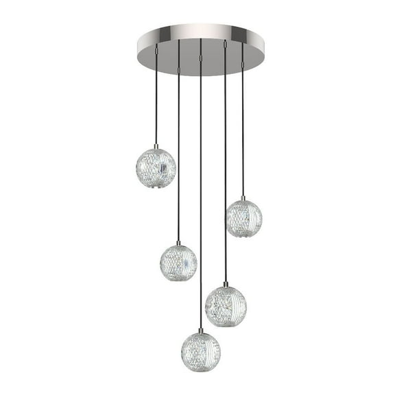MP321205PN-Kuzco Lighting-Marni - 18.63 Inch 21W 1 LED Pendant-Polished Nickel Finish