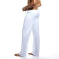 thumbnail image 5 of Hfyihgf Men's Ice Silk Yoga Sweatpants Exercise Pants Open Bottom Athletic Lounge Pants Drawstring Low Rise Sleepwear Trousers(White,M), 5 of 9
