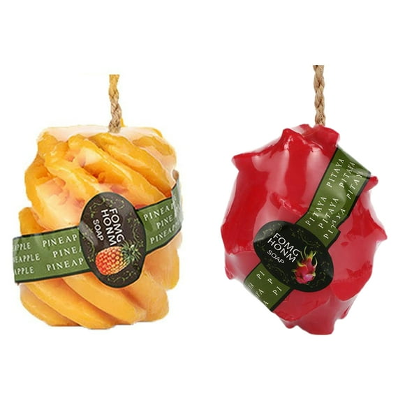 ADVEN Pack of Two Handmade Essential Oil Soap Natural Fruit Soap Bar Mild Formula Bath Soap